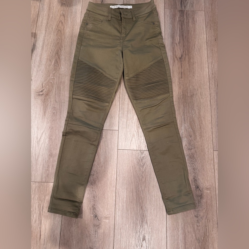 Tinseltown Olive Skinny Jeans